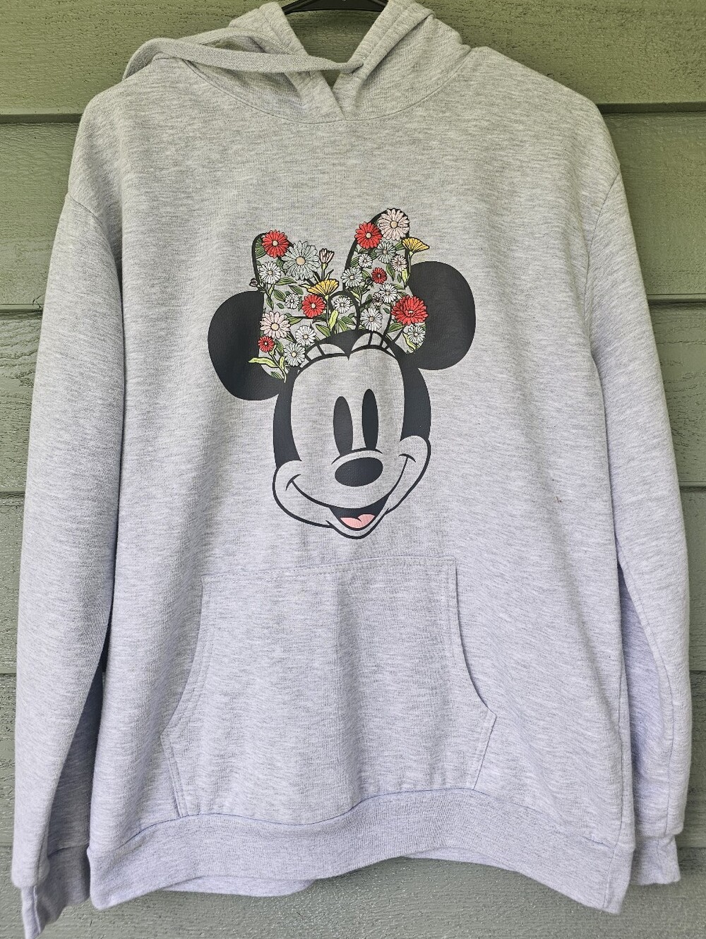 Disney Minnie Mouse Gray Hoodie Women's Size XXL